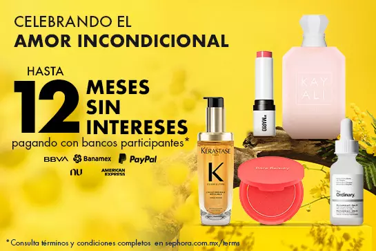 Hasta 12 Meses Sin Intereses en compras mayores a $1,000 mxn pagando con bancos participantes