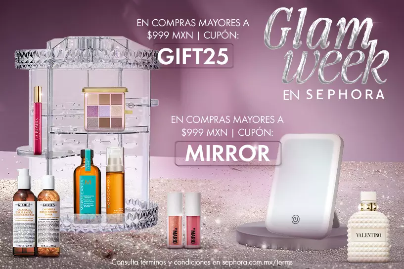 Eleva tu estilo y obtén un espejo o un organizador en compras mayores de $999 MXN